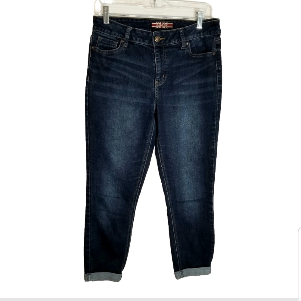 Makers Of True Originals Jeans Women's 28 Crop Blue Denim Stretch Cuffed